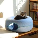Multi-Cat Donut Cave Bed: 2-Zone Rest (Top Lounger + Hideaway Cave), 4 Colors