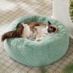Multi - Color Plush Donut Cat Beds: Soft, Snuggly, and Purrfectly Loved by Cats!