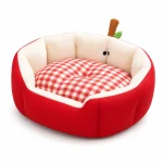 LowPurr Blue Mini Sofa Cat Bed with Removable Cushion white background product photo