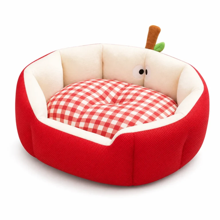 LowPurr Blue Mini Sofa Cat Bed with Removable Cushion white background product photo