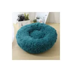 LowPurr Shaggy Donut Cat Bed with Deep Plush Rim product image 3