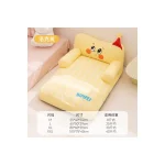 LowPurr Pastel Rectangular Bolster Cat Bed with Removable Pad - yellow
