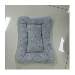 LowPurr Round Flower Bolster Cat Bed with Raised Petal Edge - gray / 50 x 50 cm