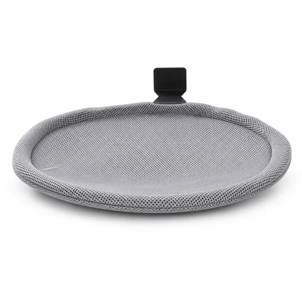 LowPurr Clamp-On Desk Cat Hammock with Plush Oval Basket white background product photo