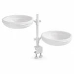 LowPurr Double Nest Desk Cat Bed with Clamp Stand white background product photo