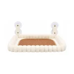 LowPurr Plush Window Hammock Cat Bed with Suction Mounts - 52 x 30 cm