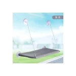 LowPurr Clear Window Hammock Cat Bed with Suction Cups - light gray / gray