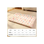 LowPurr Quilted Cream Floor Cat Bed for Large Stretching Cats - variant