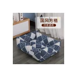 LowPurr Geometric Bolster Cat Bed with Low Rectangular Sides - gray