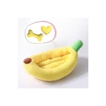 LowPurr Banana Cat Bed with Removable Blanket and Play Toy product image 1