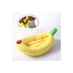 LowPurr Banana Cat Bed with Removable Blanket and Play Toy - variant