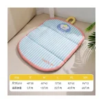 LowPurr Blue Dot Cooling Cat Mat with Low Flat Entry - blue