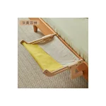 LowPurr Wooden Frame Cat Window Hammock with Fabric Sling - white / 44.5 x 34 cm