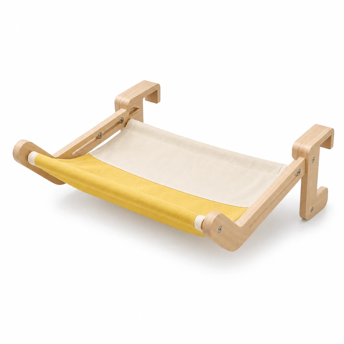 LowPurr Wooden Frame Cat Window Hammock with Fabric Sling LowPurr Wooden Frame Cat Window Hammock with Fabric Sling white background product photo
