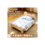LowPurr Wooden Cat Bed Set with Warm Fabric Bedding product image 3