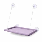 LowPurr Washable Window Shelf Cat Bed with Open View Platform white background product photo