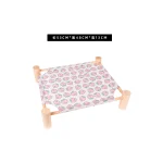 LowPurr Washable Avocado Canvas Cat Cot with Wooden Corner Frame - variant