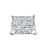LowPurr Washable Avocado Canvas Cat Cot with Wooden Corner Frame white background product photo
